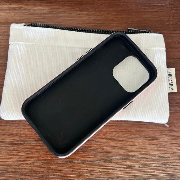 NWT The Dairy iPhone 13 Pro Case & Pouch - Green Ribbon Pink - Picture 4 of 10